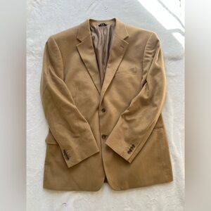 Lord & Taylor 100% Cashmere Camel Blazer Sport Coat 46R